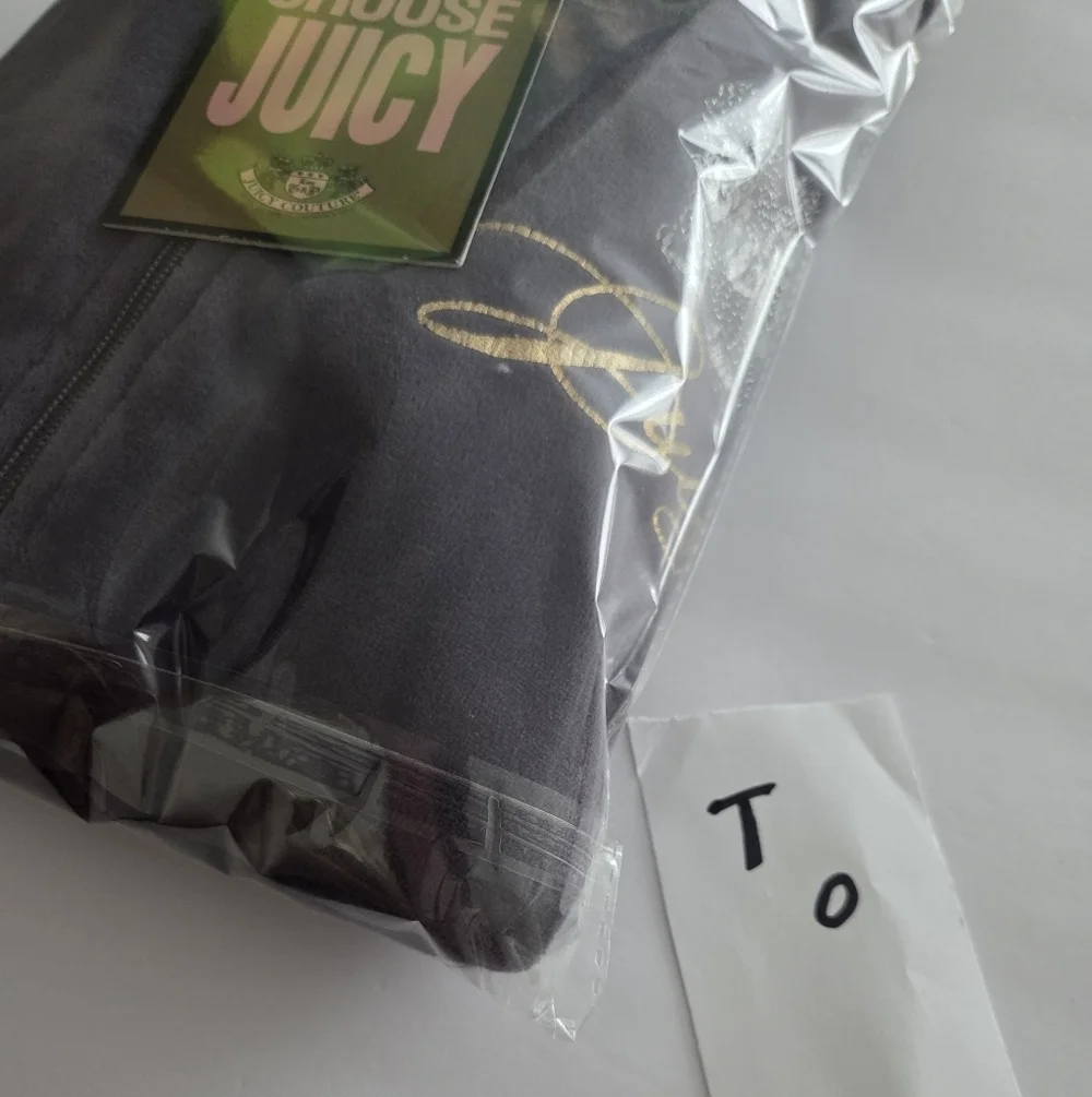 NWT Juicy Couture Blue /gray Hoodie Velourtrackpants Sz.S - Picture 13 of 13